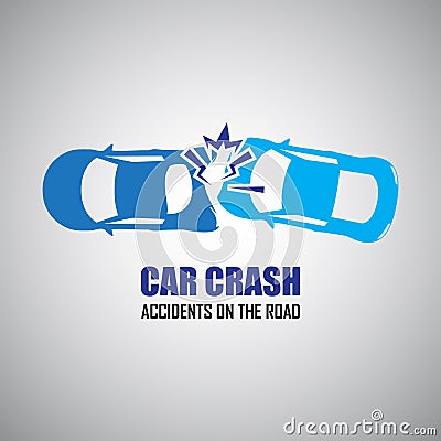 Car crash and accidents icons Vector Illustration