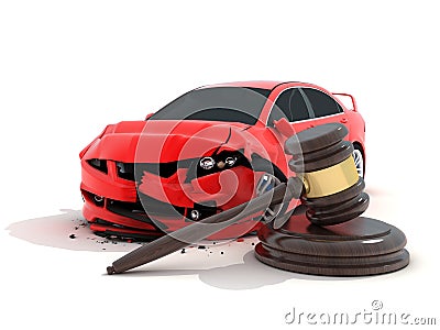 Car crash and law Stock Photo