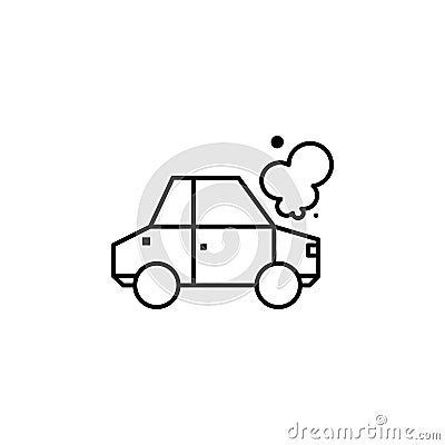 Car, crash outline icon. Can be used for web, logo, mobile app, UI, UX Vector Illustration