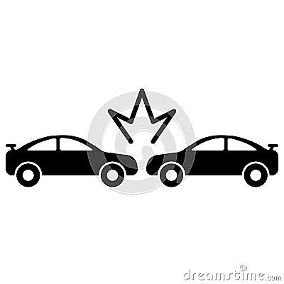 Car Crash. Vector Illustration Stock Photo