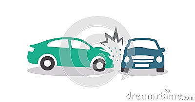 Car Crash Vector Illustration