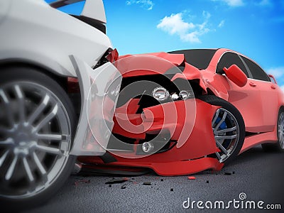 Car crash Stock Photo