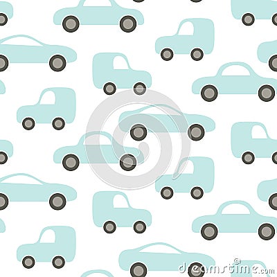 Car cute baby vector seamless pattern. Vector Illustration