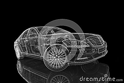 Car 3D model Stock Photo