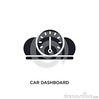 car dashboard isolated icon. simple element illustration from car parts concept icons. car dashboard editable logo sign symbol Vector Illustration