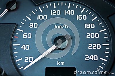 Car dashboard speed meter Stock Photo