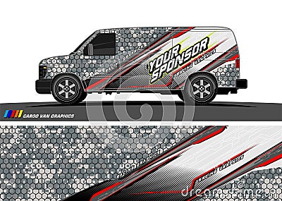 Car decal design vector. abstract background for vehicle vinyl wrap Vector Illustration