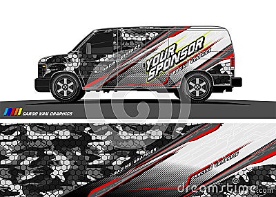 Car decal design vector. abstract background for vehicle vinyl wrap Vector Illustration