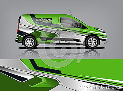 Van car Wrap design for company Vector Illustration