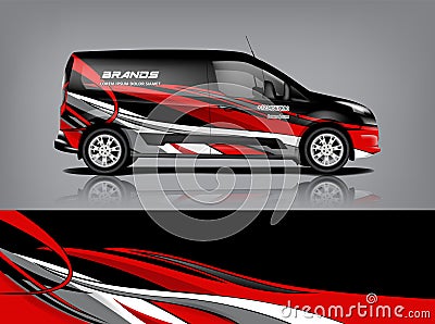 Van car Wrap design for company Vector Illustration