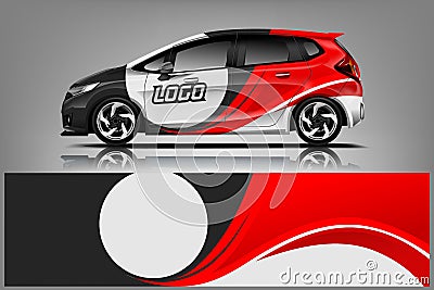 Car decal wrap design vector for company Stock Photo