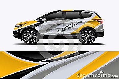 Car decal wrap design vector. Vector Illustration