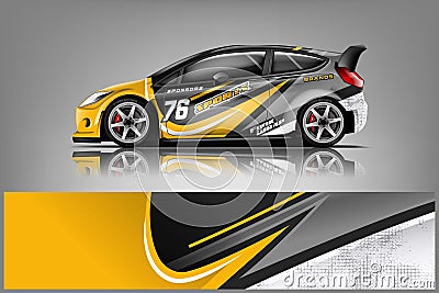 Car decal wrap design vector Vector Illustration