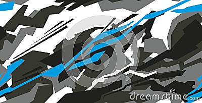 Car decal wrap design vector. Graphic abstract stripe racing background kit designs for vehicle Stock Photo