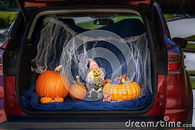 Car decorated for Trunk or Treat event Editorial Stock Photo