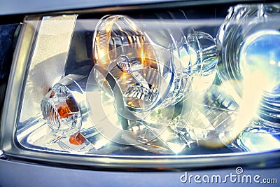 car detail glass farah light textured Stock Photo