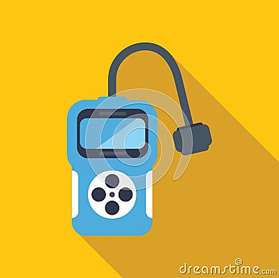 Car diagnostic scanner tool showing engine error codes on display Vector Illustration