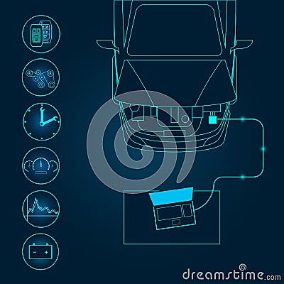 Car diagnostics icon Vector Illustration