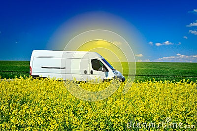 Car drive on biofuels Stock Photo
