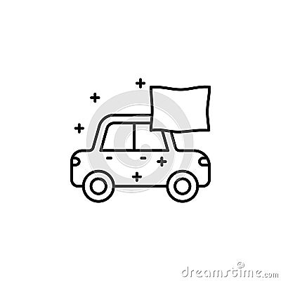 Car dry carwash icon. Element of car wash thin line icon Stock Photo