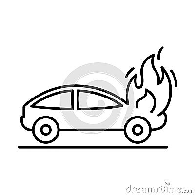 Car engine flaming Isolated Vector icon that can be easily modified or edited Vector Illustration