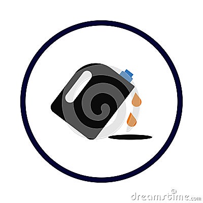 Car, engine, lubricant, oil container, Oil Can, engine oil icon Vector Illustration
