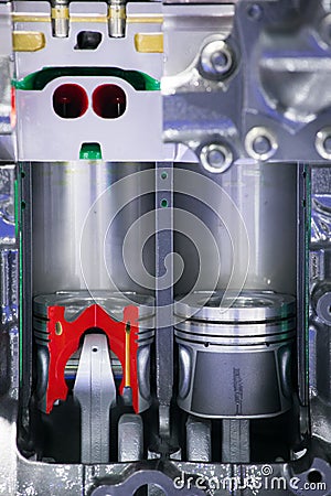 Car engine pistons Stock Photo