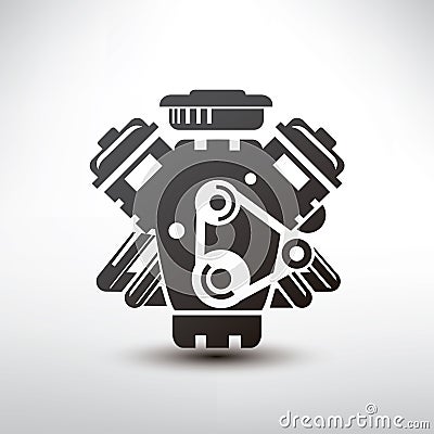 Car engine symbol Vector Illustration