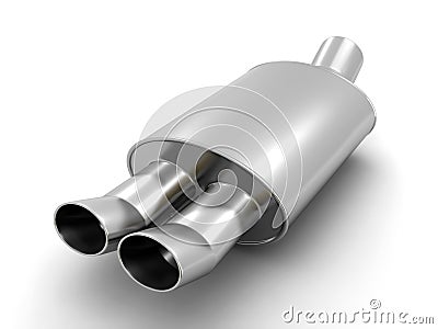 Car exhaust pipe Stock Photo