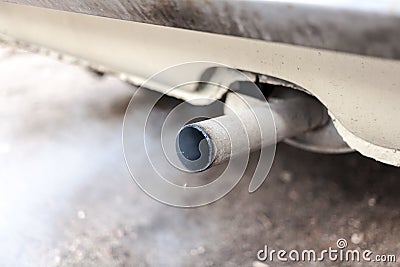 Car exhaust pipe Stock Photo