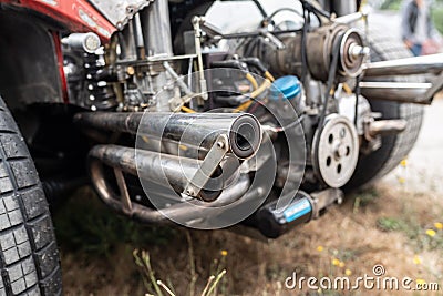 Exhaust pipes of the car Stock Photo