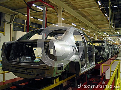 Car factory Stock Photo