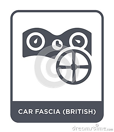 car fascia (british) icon in trendy design style. car fascia (british) icon isolated on white background. car fascia (british) Vector Illustration