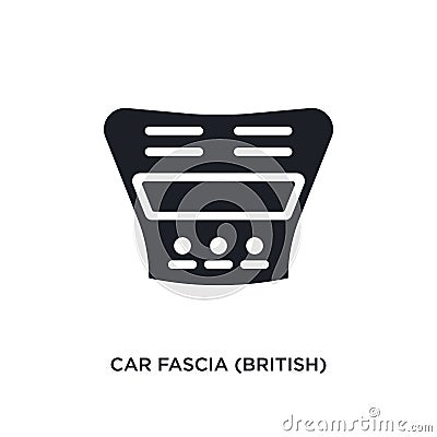 car fascia (british) isolated icon. simple element illustration from car parts concept icons. car fascia (british) editable logo Vector Illustration