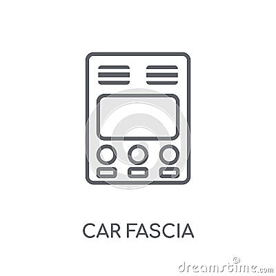 car fascia (British) linear icon. Modern outline car fascia (Bri Vector Illustration