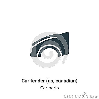 Car fender (us, canadian) vector icon on white background. Flat vector car fender (us, canadian) icon symbol sign from modern car Vector Illustration