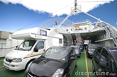 Car ferry Stock Photo