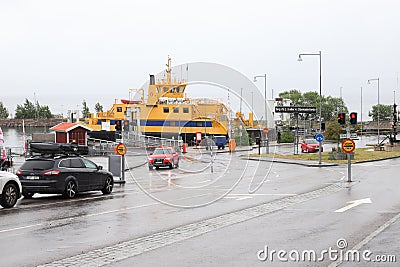 Car ferry berth Editorial Stock Photo