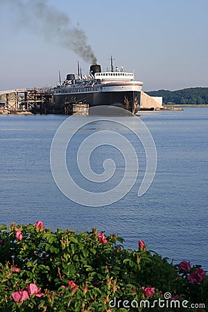 Car Ferry Boat Stock Photo