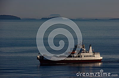 Car Ferry Near Rockland, Maine Editorial Stock Photo