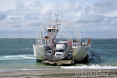 Chili, Car Ferry Straits of Magellan National Routes 257 - Punta Delgada - BahÃ­a Azul Editorial Stock Photo