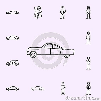 car of the fifties icon. Generation icons universal set for web and mobile Stock Photo