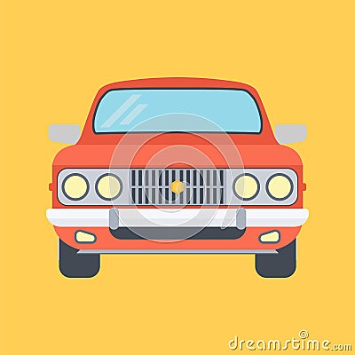 Car Flat Illustration Vector Illustration