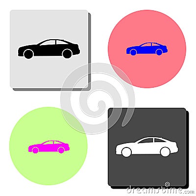 Car. flat vector icon Vector Illustration