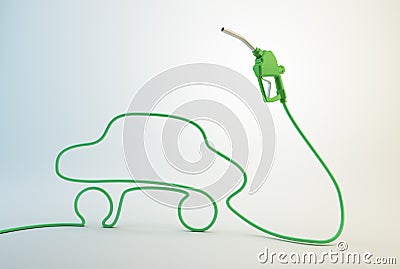 Car fuel pump nozzle Cartoon Illustration