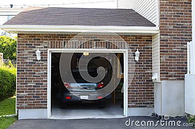 Car in the garage Stock Photo