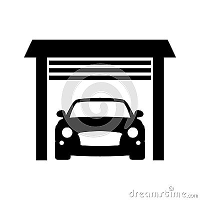 Car garage icon, auto garage - vector Vector Illustration