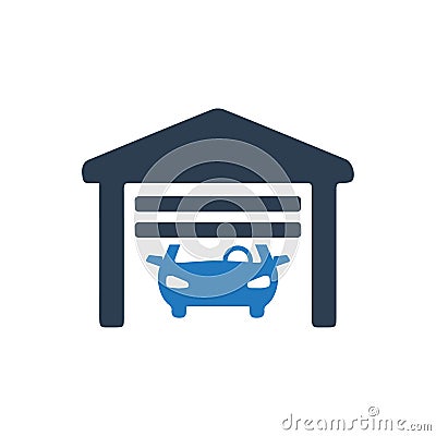 Car Garage Icon Vector Illustration