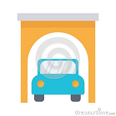Car garage Isolated Vector icon which can easily modify or edit Vector Illustration