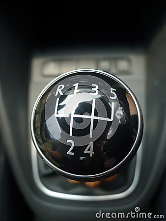 Car gear lever Stock Photo